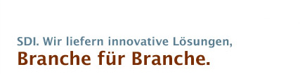 SDI. Wir liefern innovative Lösungen, Branche für Branche.