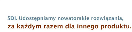 SDI. Udostępniamy nowatorskie rozwiązania, za każdym razem dla innego produktu.